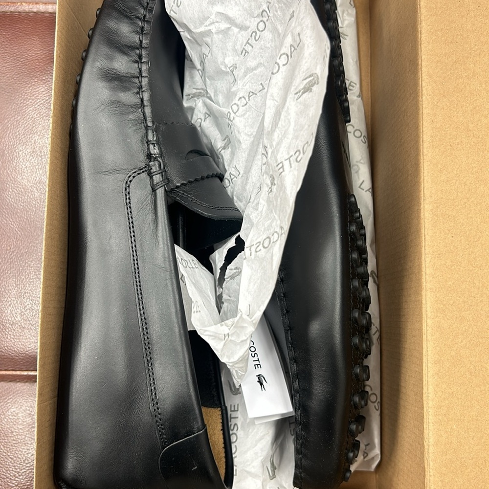 Lacoste Concours Nautic 120 U CMA Leather Black / Gold - NWT - Picture 6 of 7